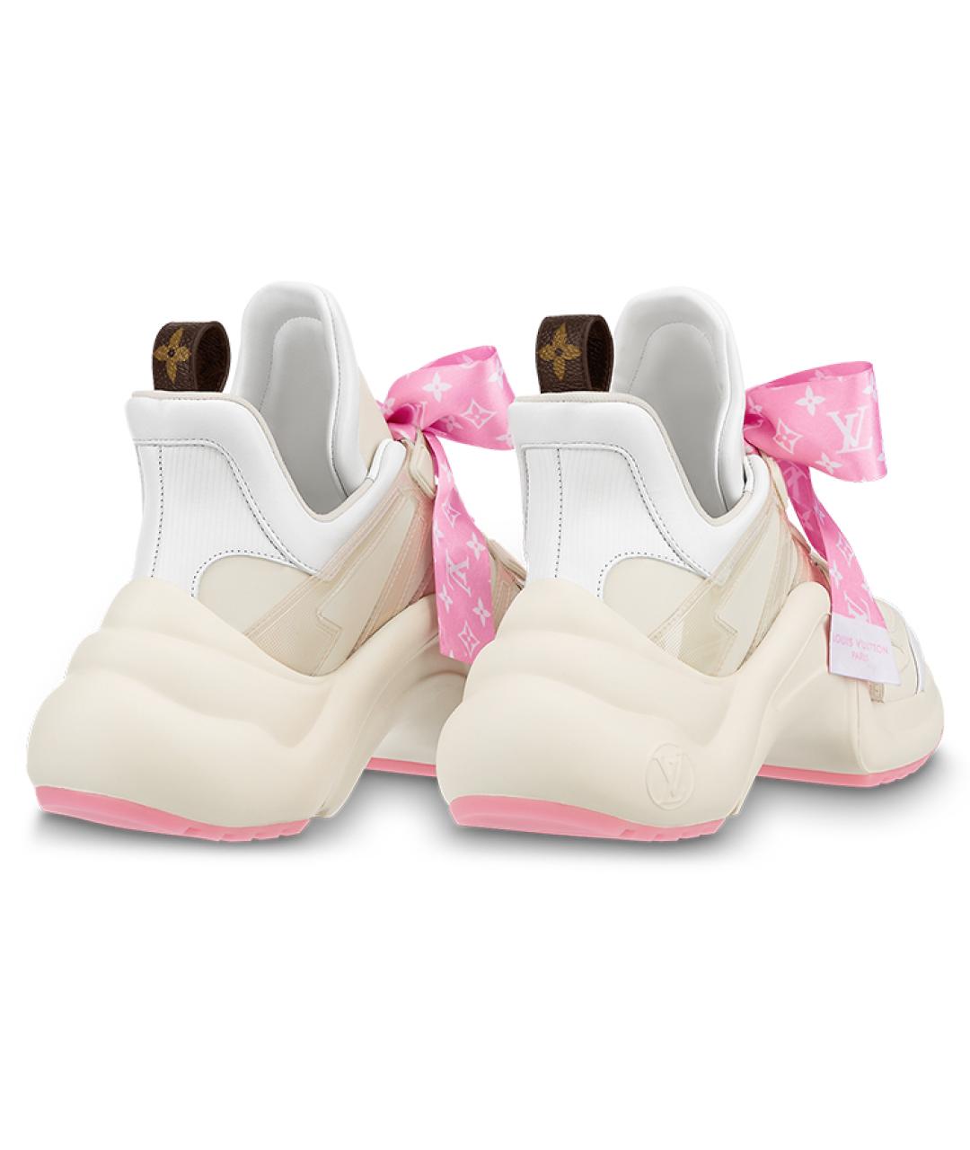 LOUIS VUITTON Белые кожаные кроссовки, фото 3