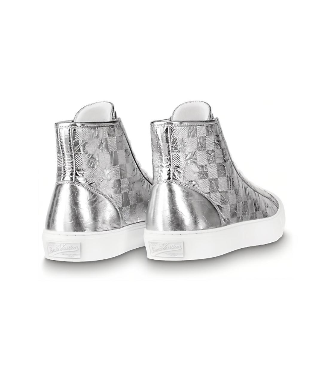 LOUIS VUITTON Серебряные высокие кроссовки / кеды, фото 4
