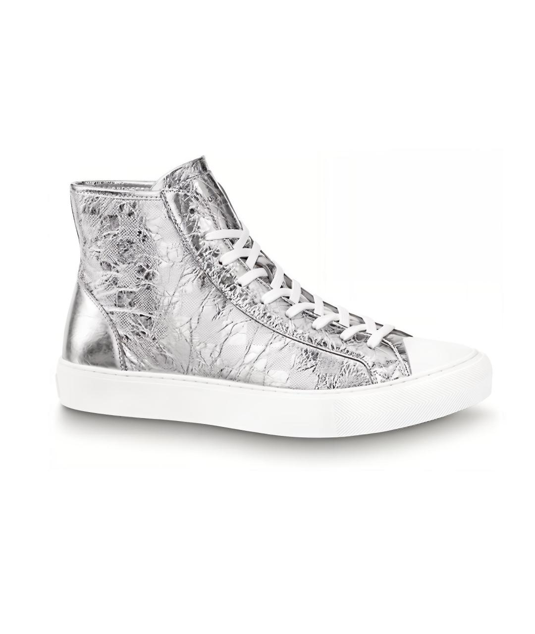 LOUIS VUITTON Серебряные высокие кроссовки / кеды, фото 1