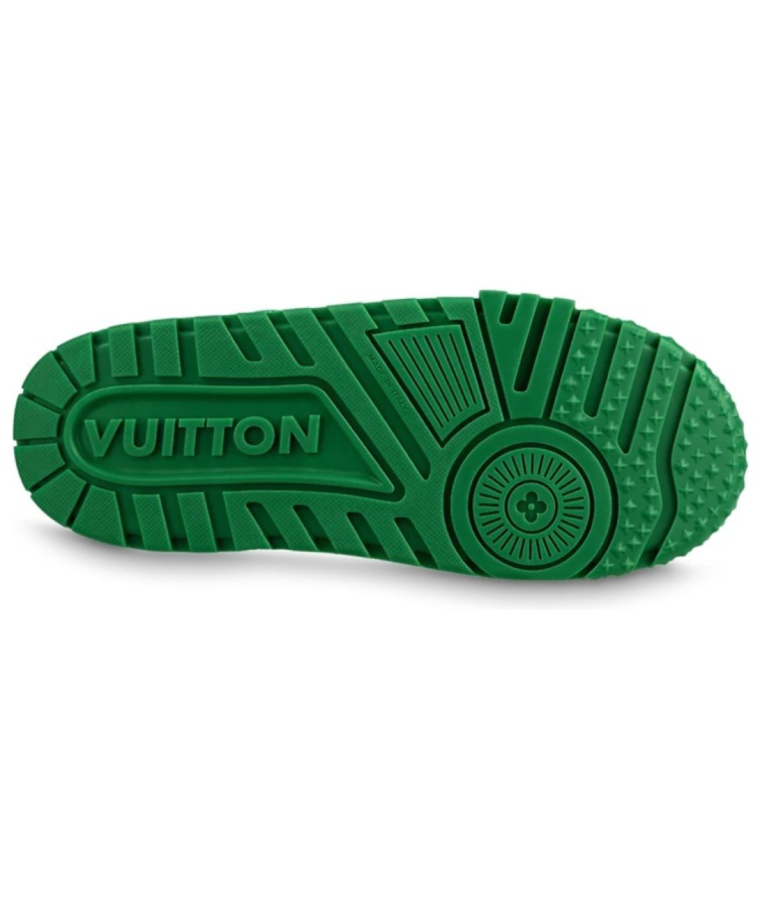 LOUIS VUITTON Зеленые низкие кроссовки / кеды, фото 5