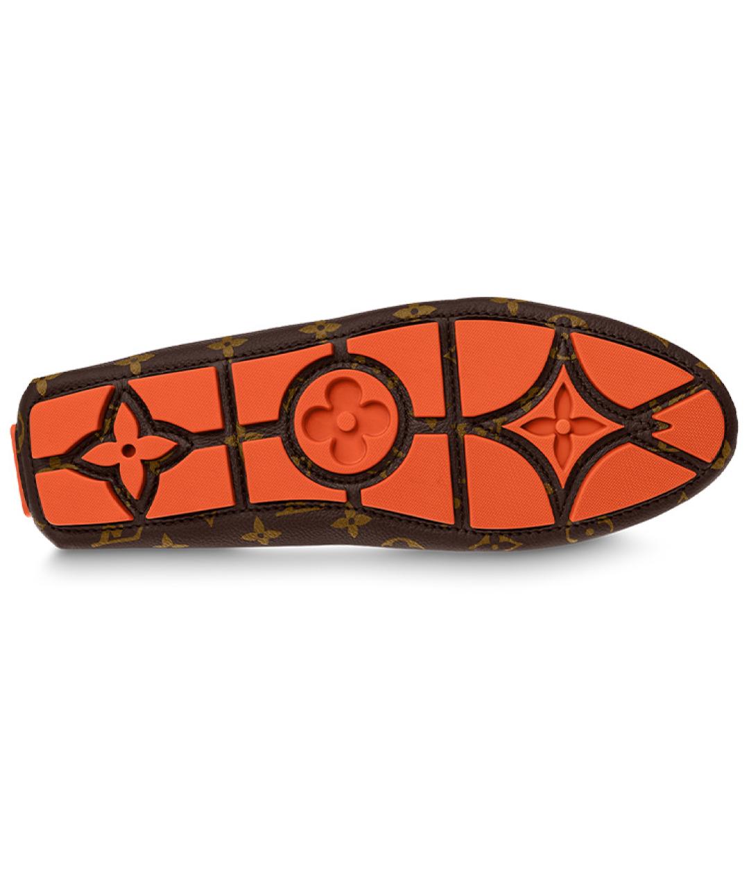 LOUIS VUITTON Коричневые кожаные мокасины, фото 5