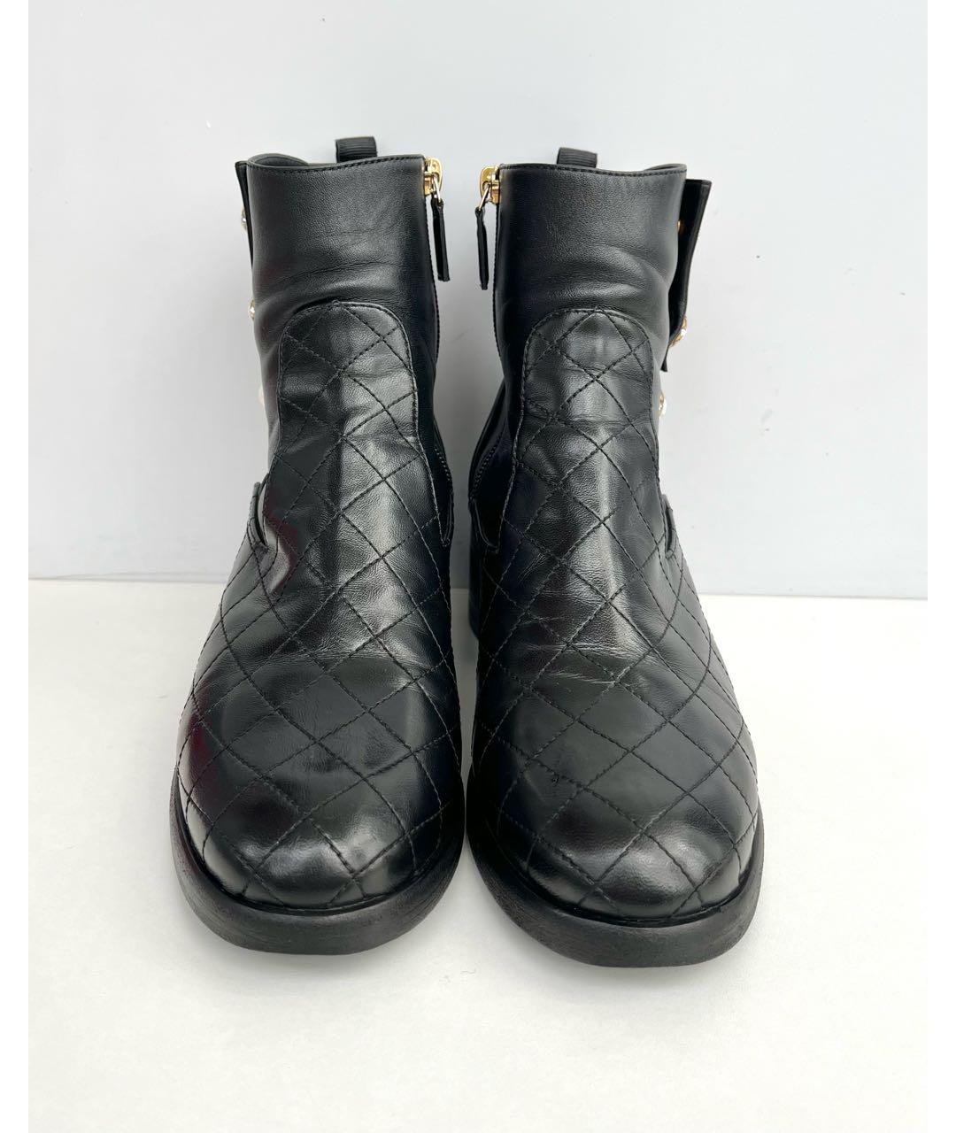 CHANEL Черные кожаные ботильоны, фото 3