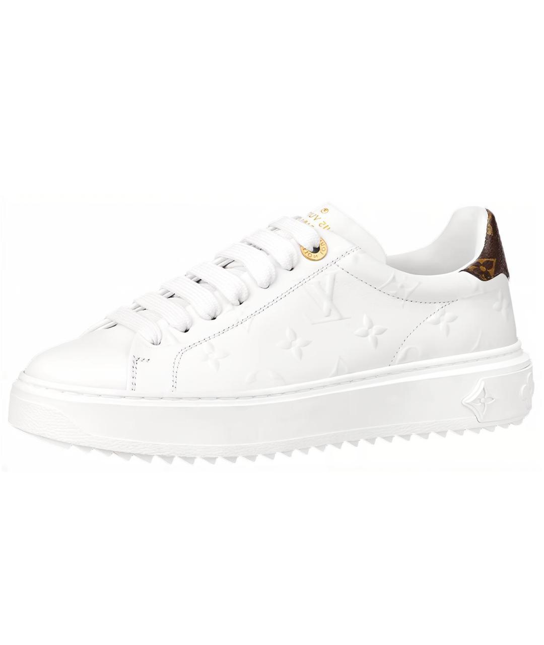 LOUIS VUITTON Белые кожаные кеды, фото 2