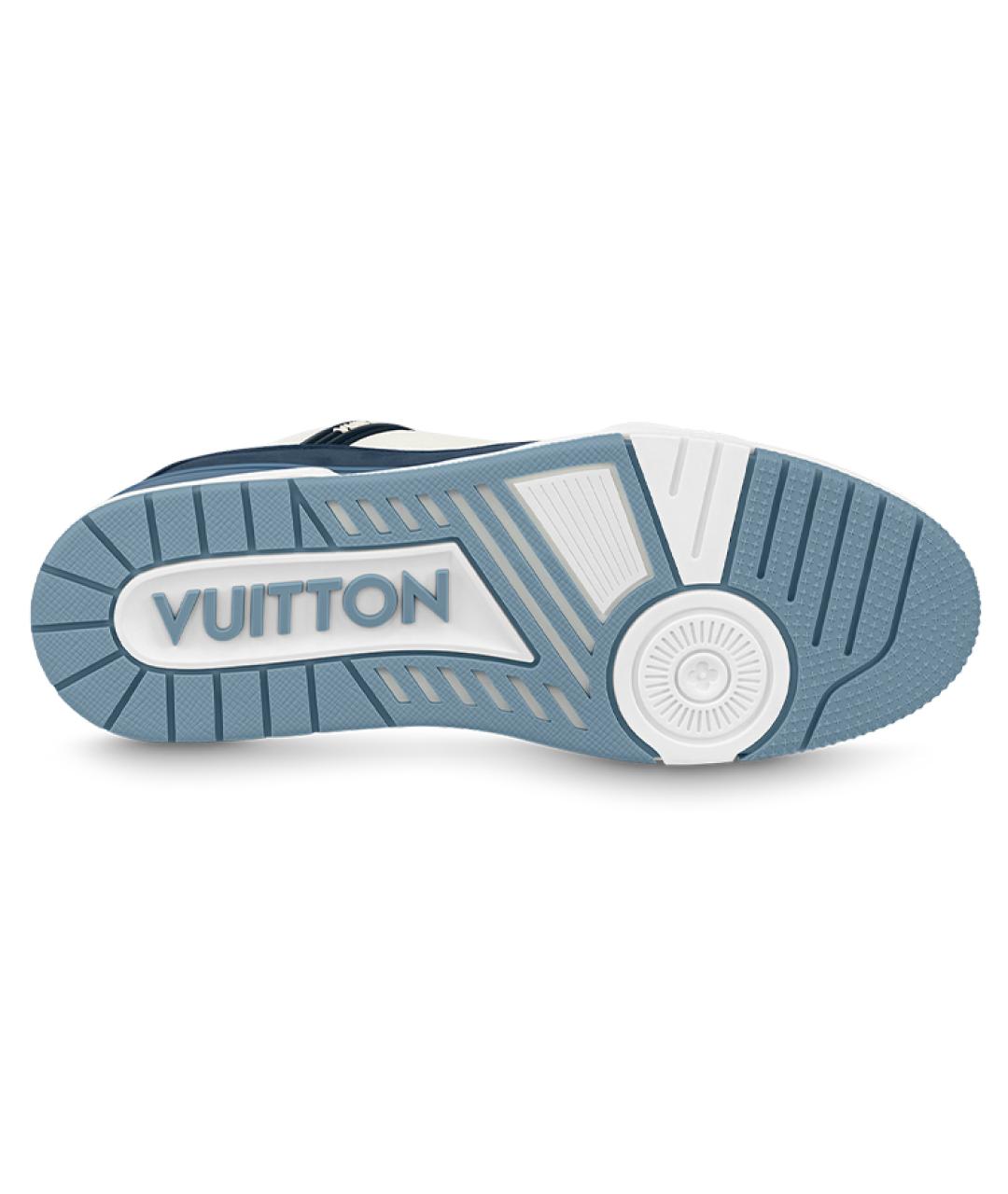 LOUIS VUITTON Темно-синие кожаные кроссовки, фото 5