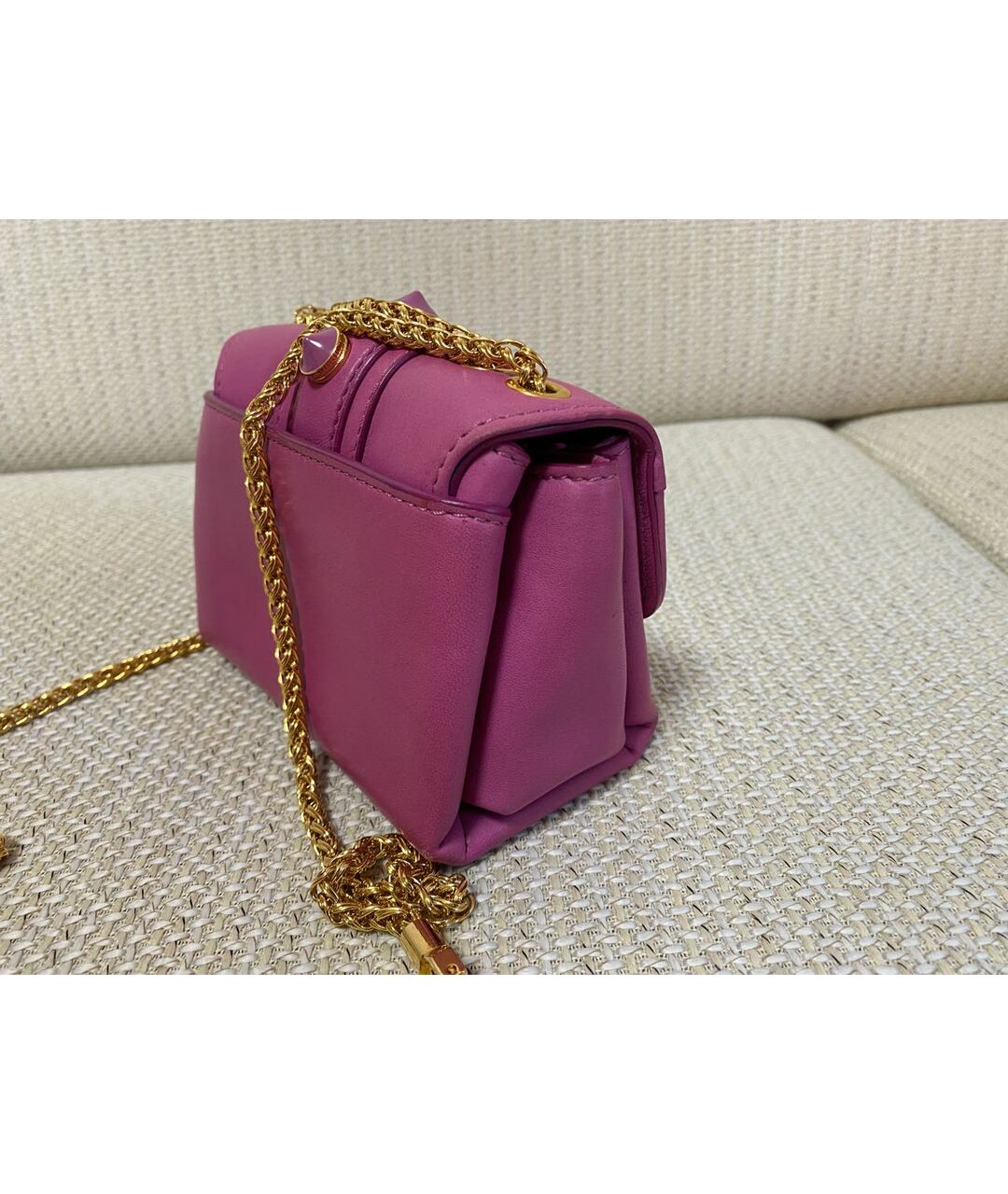 PAULA CADEMARTORI Фиолетовая кожаная сумка тоут, фото 5