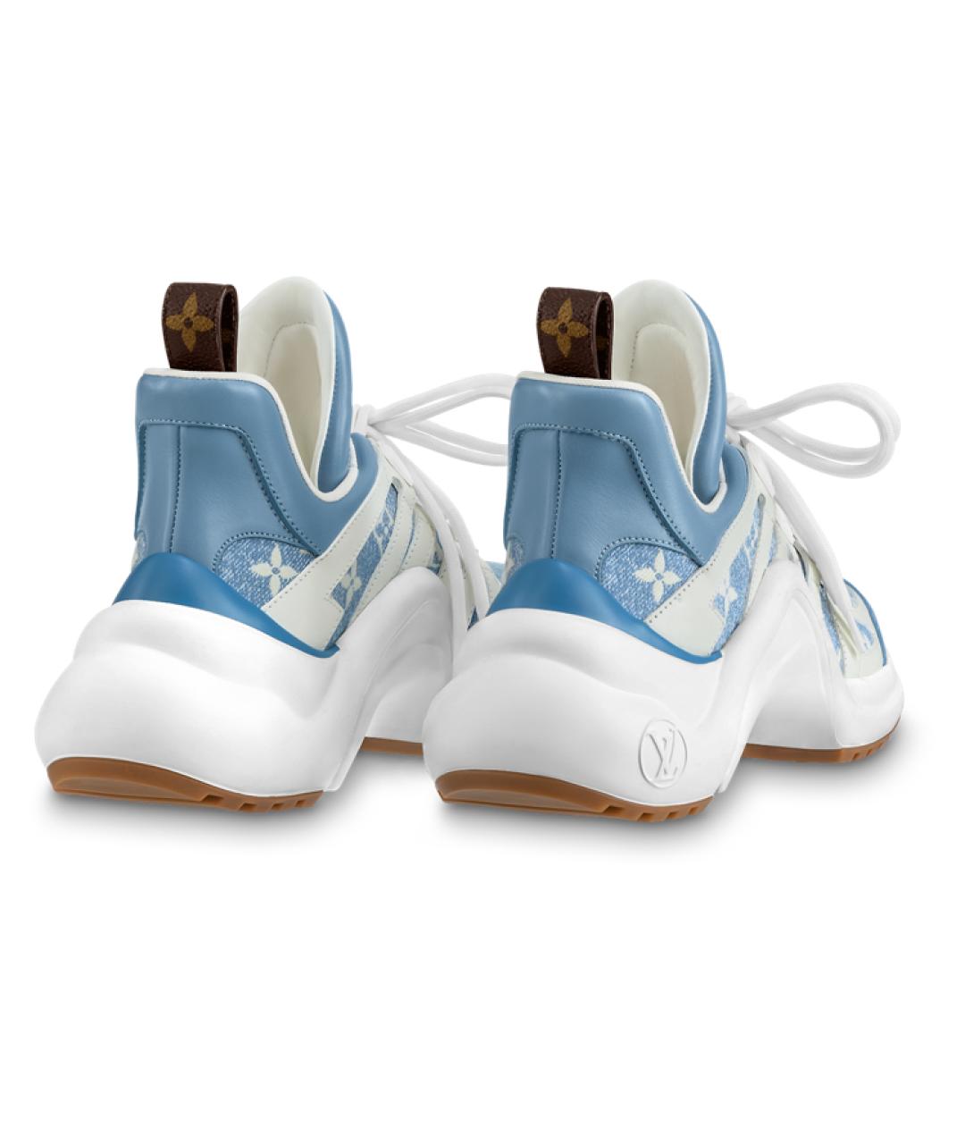 LOUIS VUITTON Голубые текстильные кроссовки, фото 4