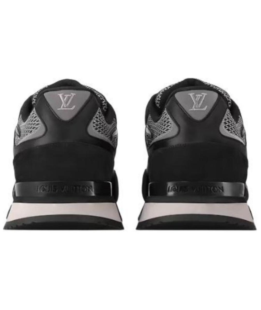 LOUIS VUITTON Черные кожаные низкие кроссовки / кеды, фото 4