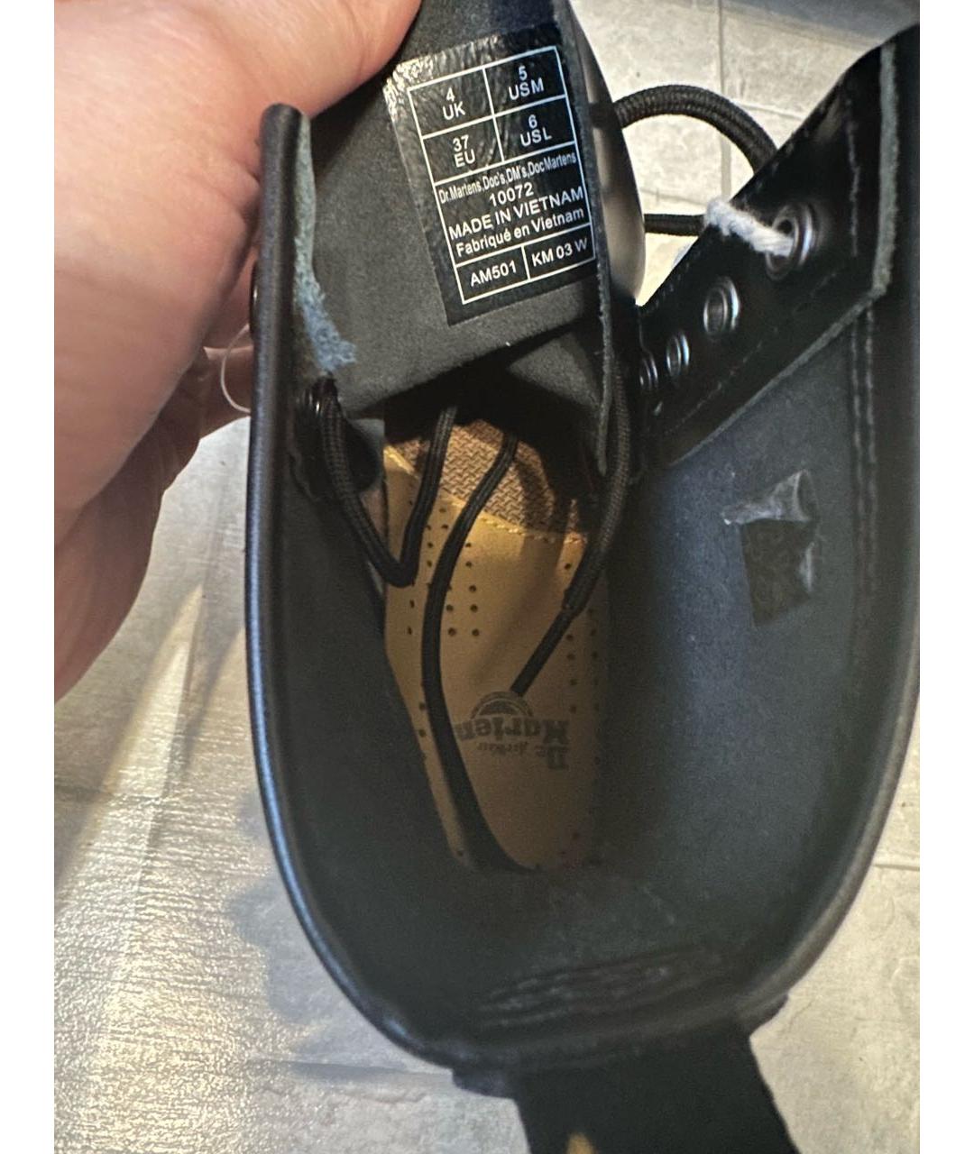 DR. MARTENS Черные кожаные ботинки, фото 7