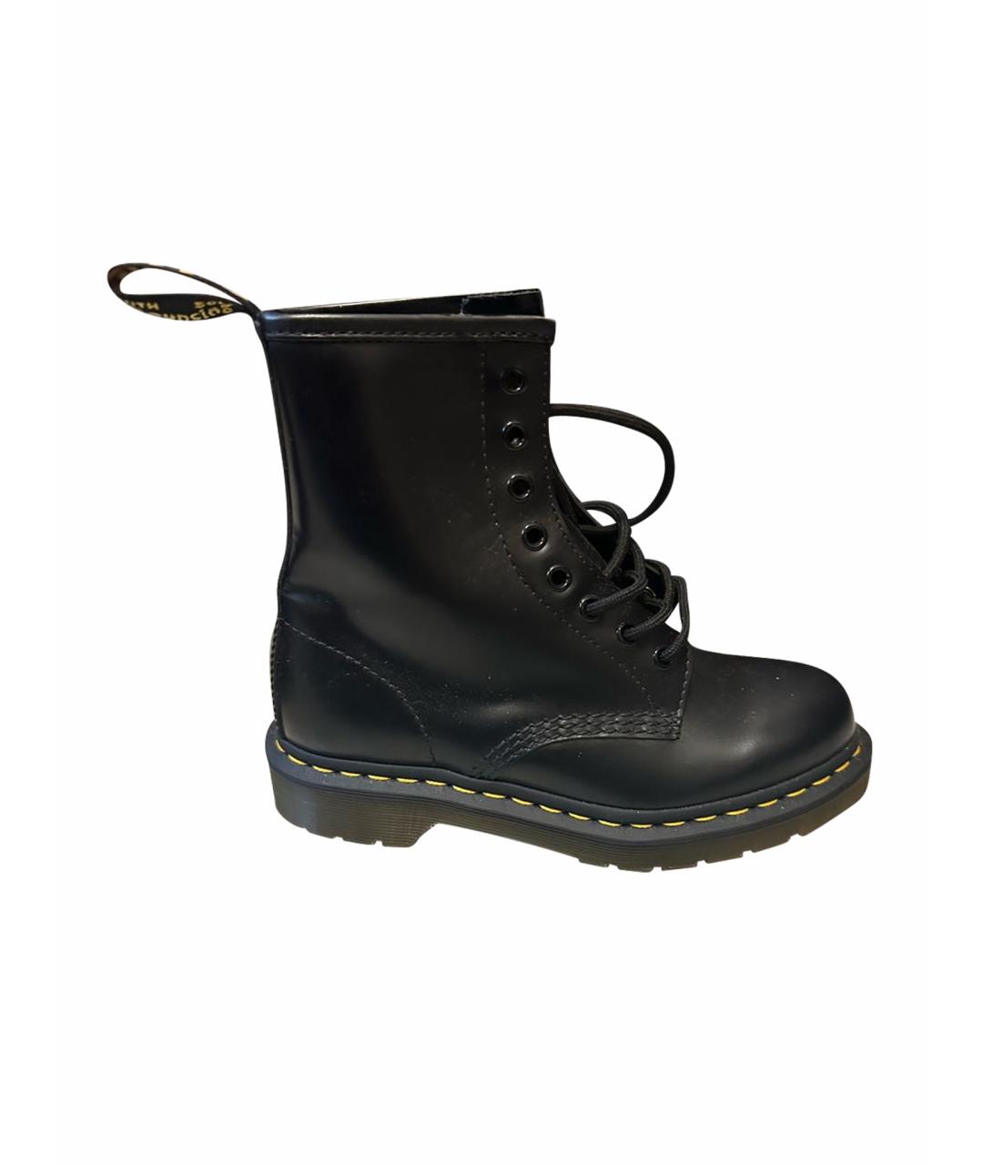 DR. MARTENS Черные кожаные ботинки, фото 1