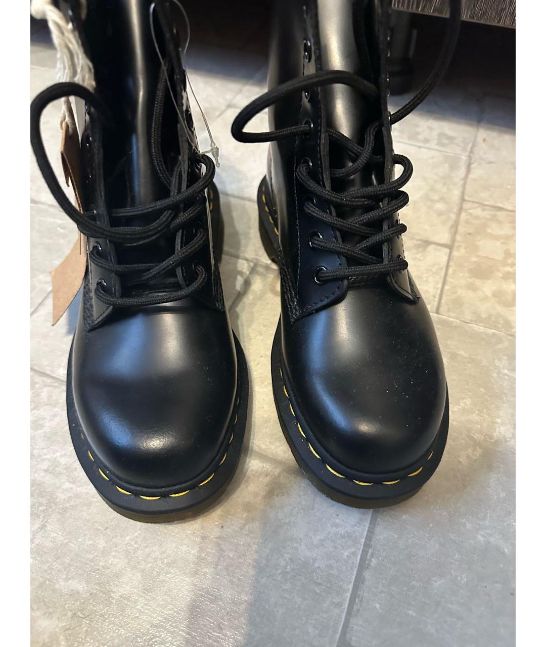 DR. MARTENS Черные кожаные ботинки, фото 2