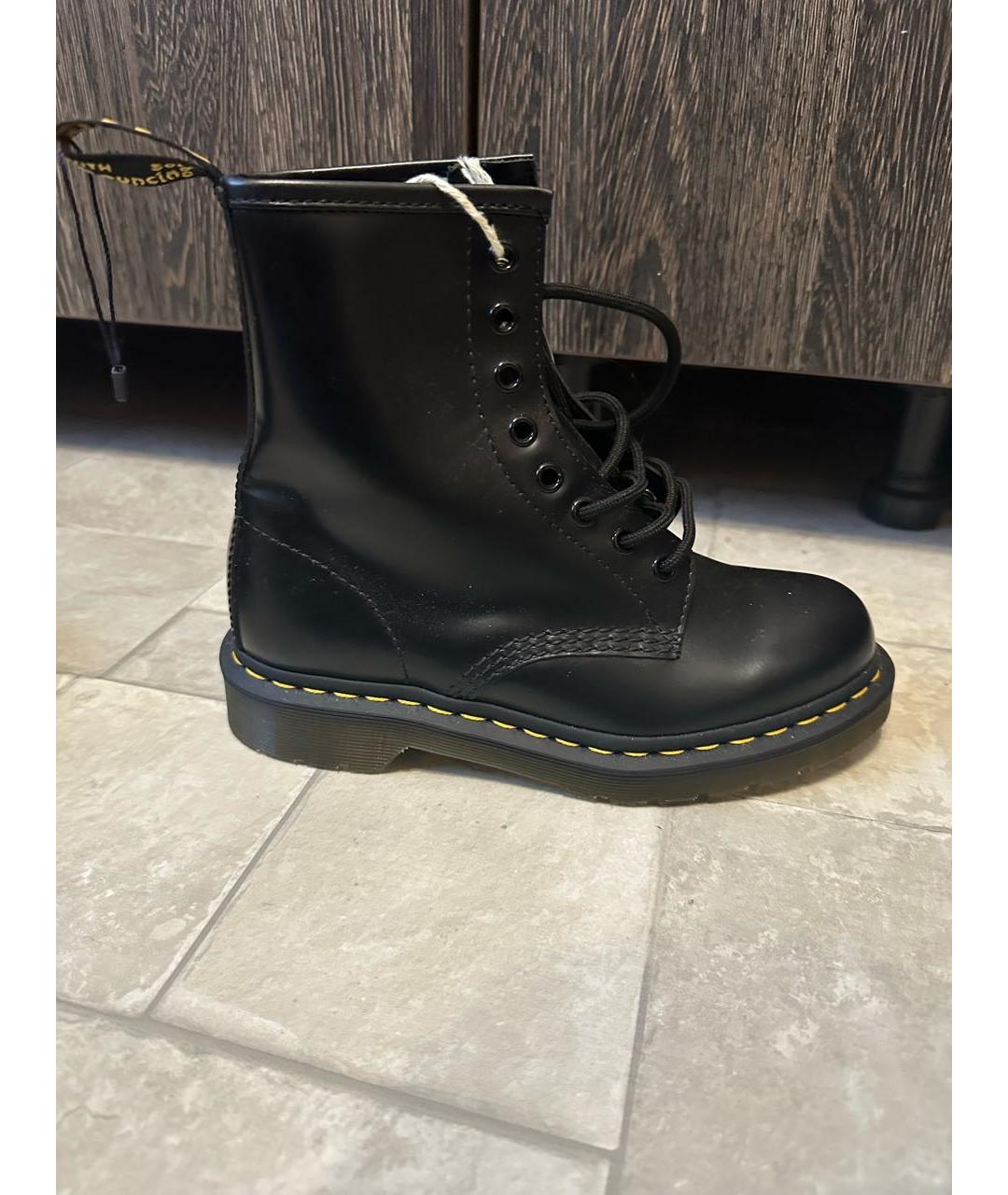 DR. MARTENS Черные кожаные ботинки, фото 8