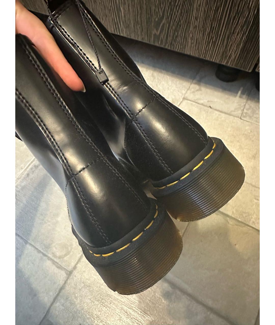 DR. MARTENS Черные кожаные ботинки, фото 3