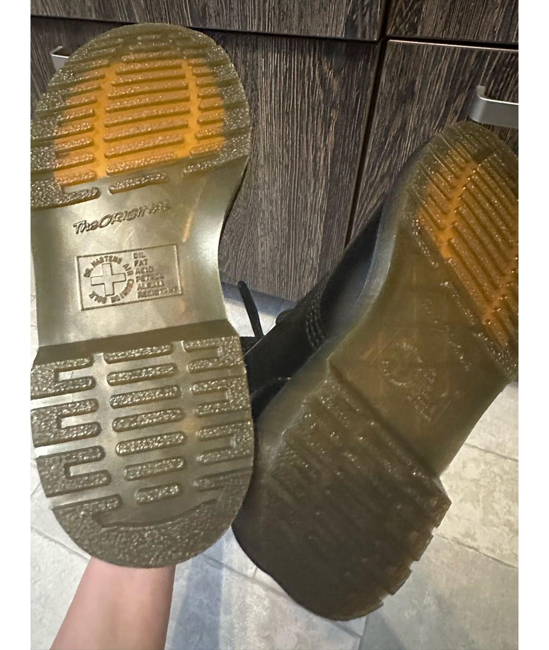 DR. MARTENS Черные кожаные ботинки, фото 4