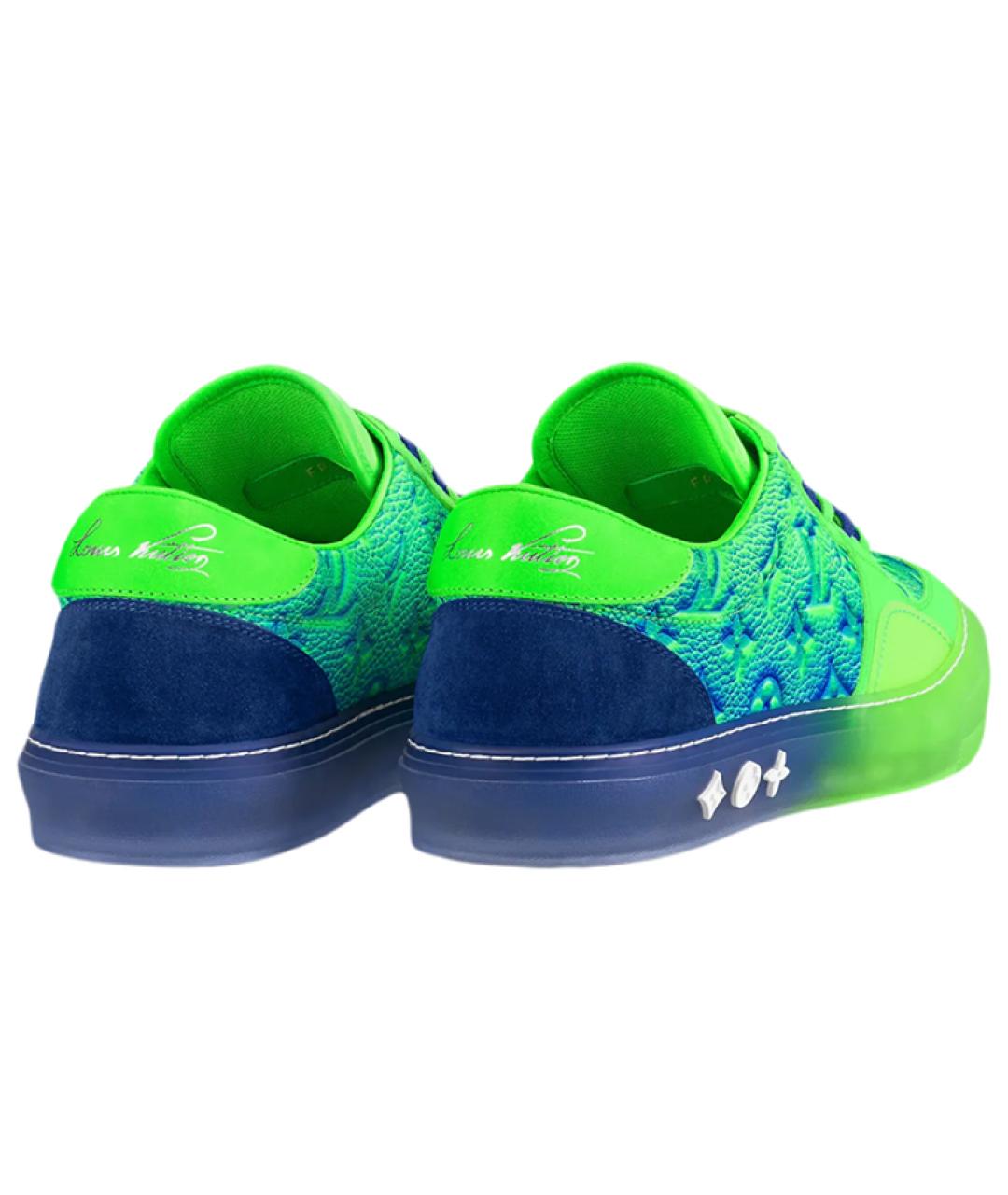 LOUIS VUITTON Зеленые низкие кроссовки / кеды, фото 4