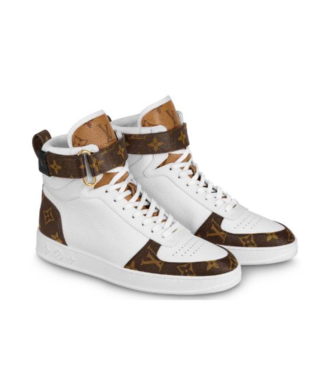 LOUIS VUITTON Белые кожаные кроссовки, фото 3