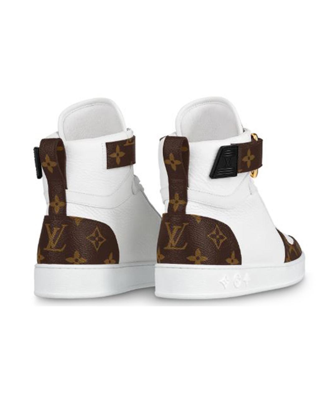 LOUIS VUITTON Белые кожаные кроссовки, фото 4