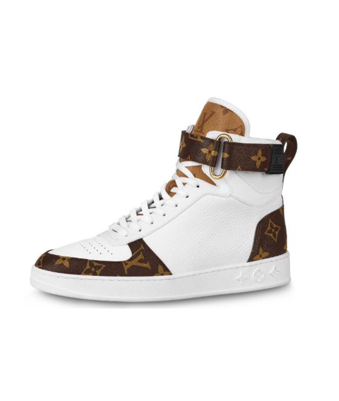 LOUIS VUITTON Белые кожаные кроссовки, фото 6