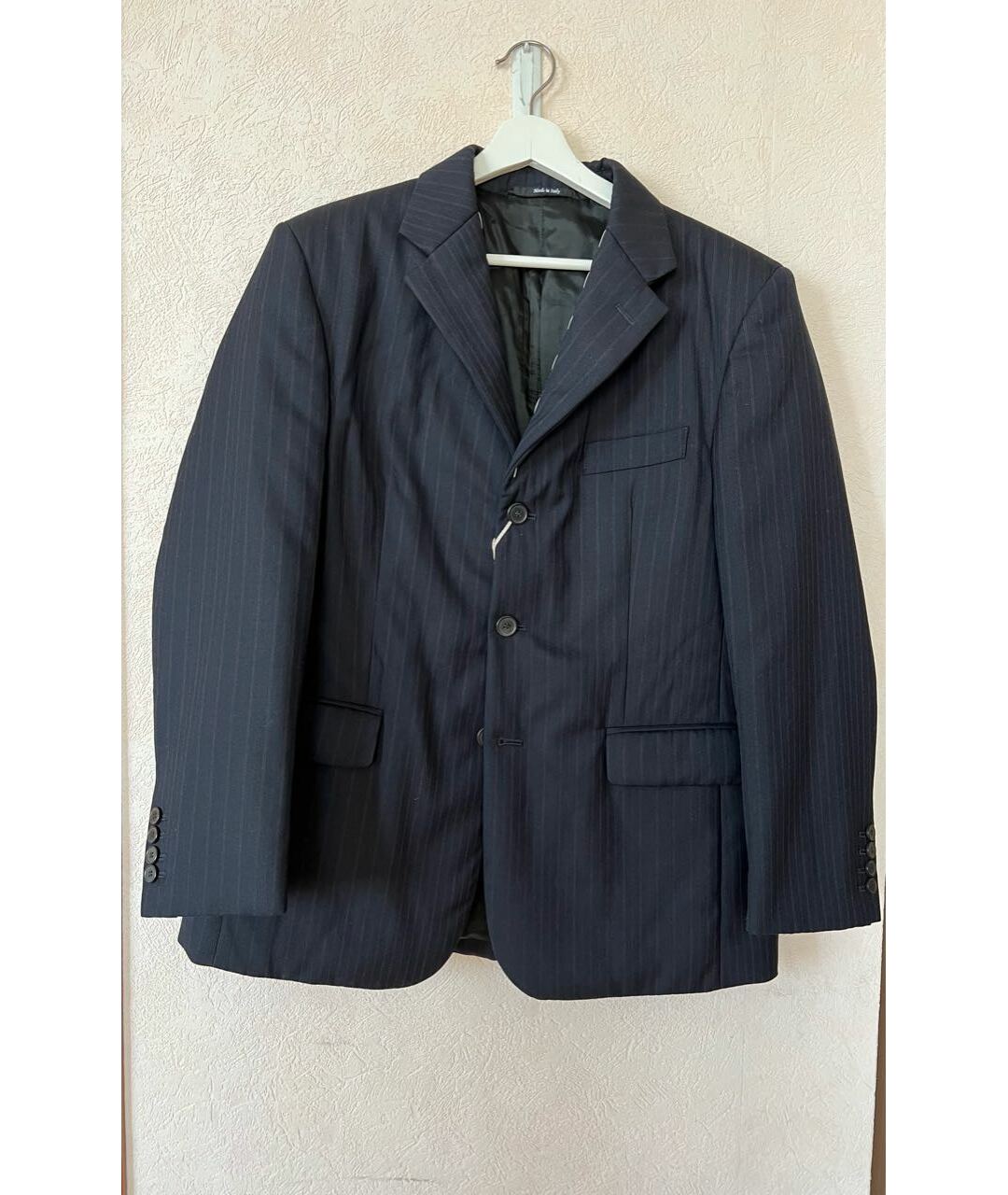 MAISON MARGIELA Темно-синий шерстяной жакет/пиджак, фото 2