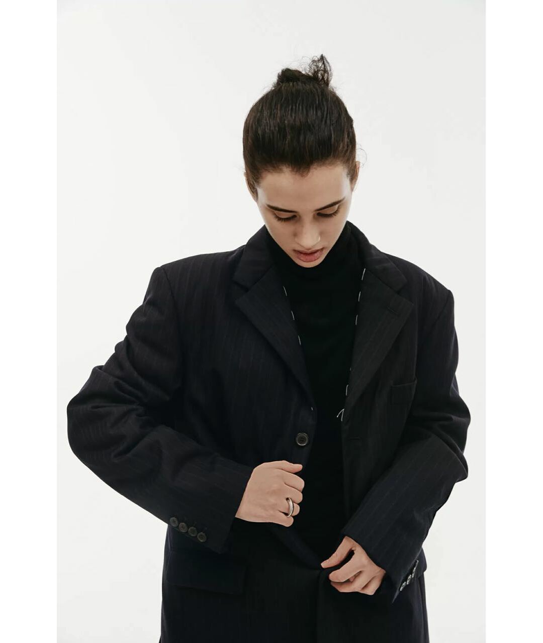 MAISON MARGIELA Темно-синий шерстяной жакет/пиджак, фото 6