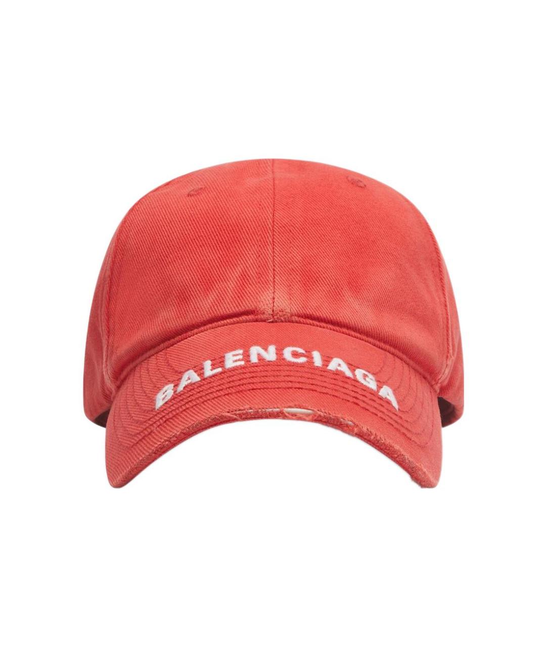 BALENCIAGA Красная хлопковая кепка, фото 2