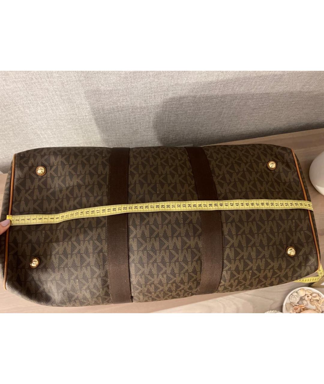 MICHAEL KORS Коричневая кожаная дорожная/спортивная сумка, фото 3