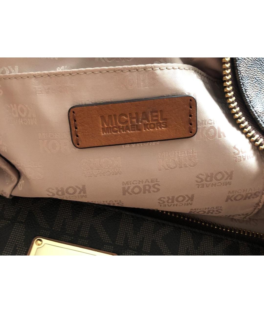 MICHAEL KORS Коричневая кожаная дорожная/спортивная сумка, фото 4