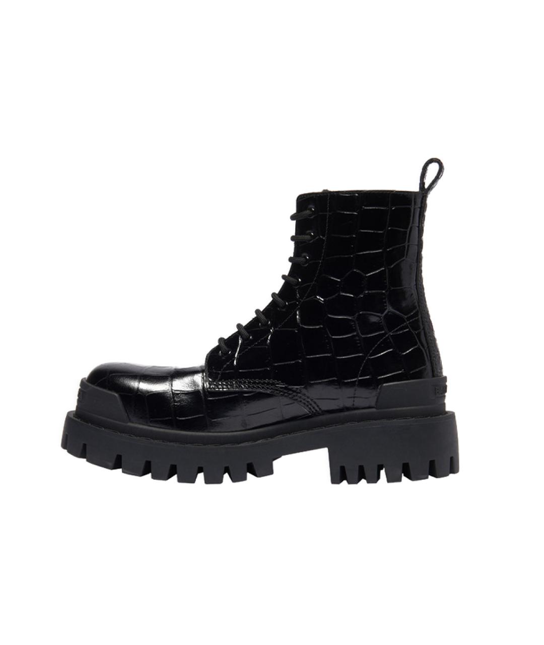 BALENCIAGA Черные кожаные ботинки, фото 2