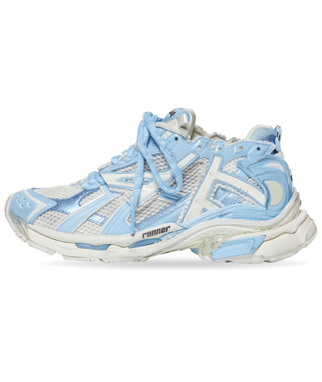 BALENCIAGA Голубые кроссовки, фото 2