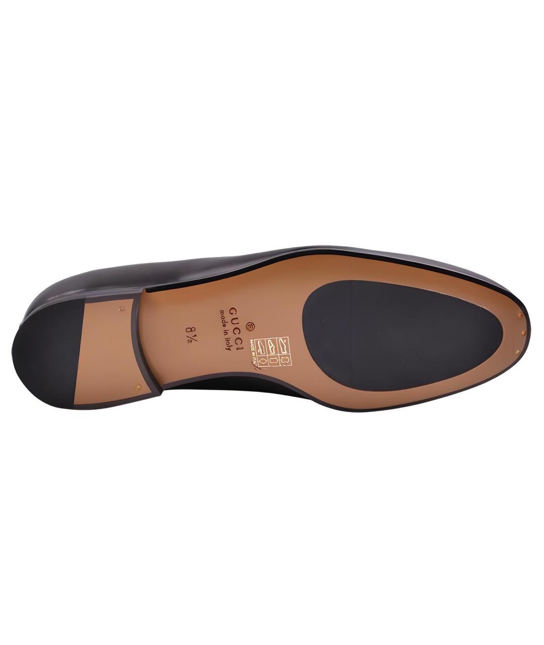 GUCCI Черные кожаные лоферы, фото 6