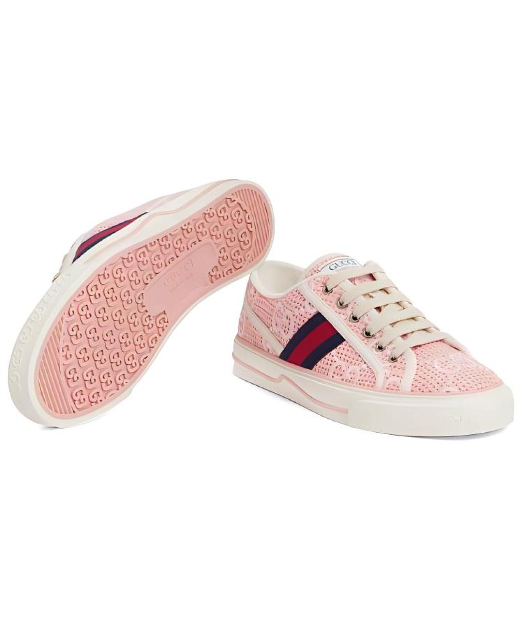GUCCI Розовые кеды, фото 5