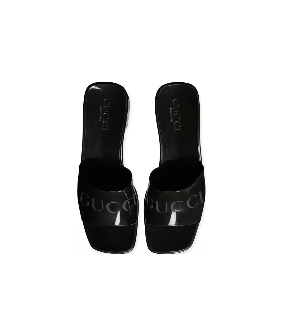 GUCCI Черные босоножки, фото 4