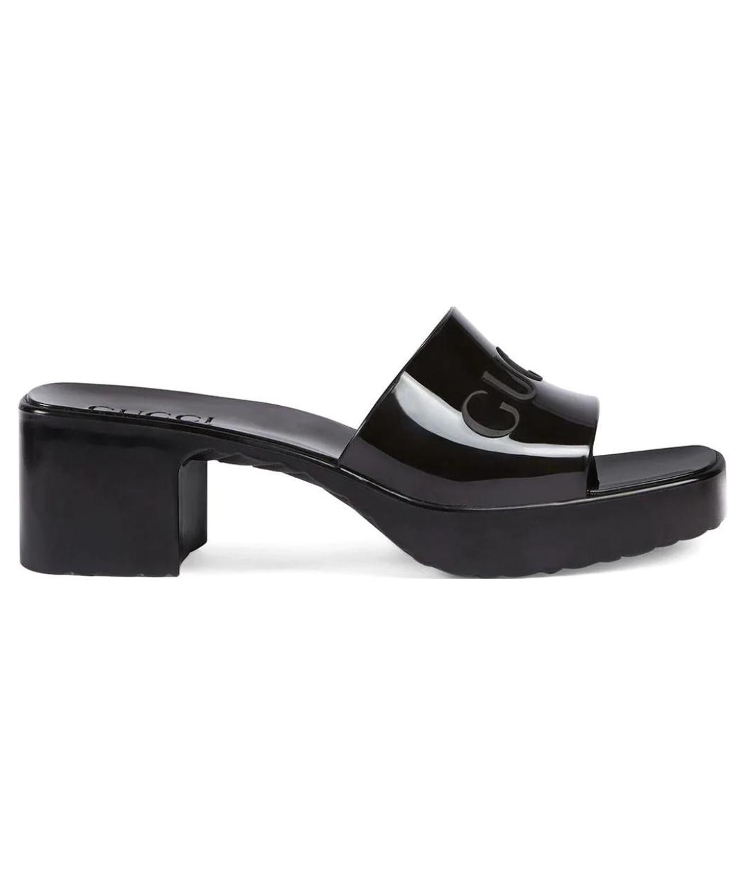 GUCCI Черные босоножки, фото 1
