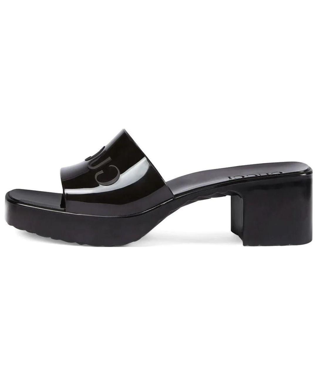 GUCCI Черные босоножки, фото 2