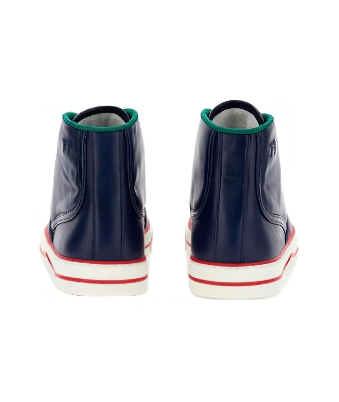 GUCCI Темно-синие высокие кроссовки / кеды, фото 5