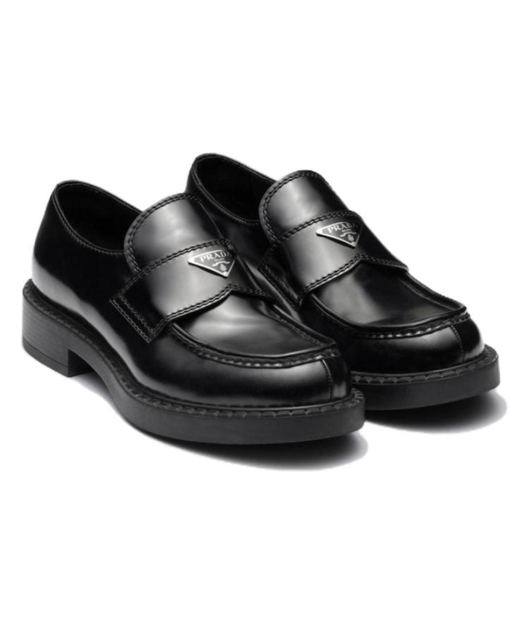 PRADA Черные кожаные лоферы, фото 3