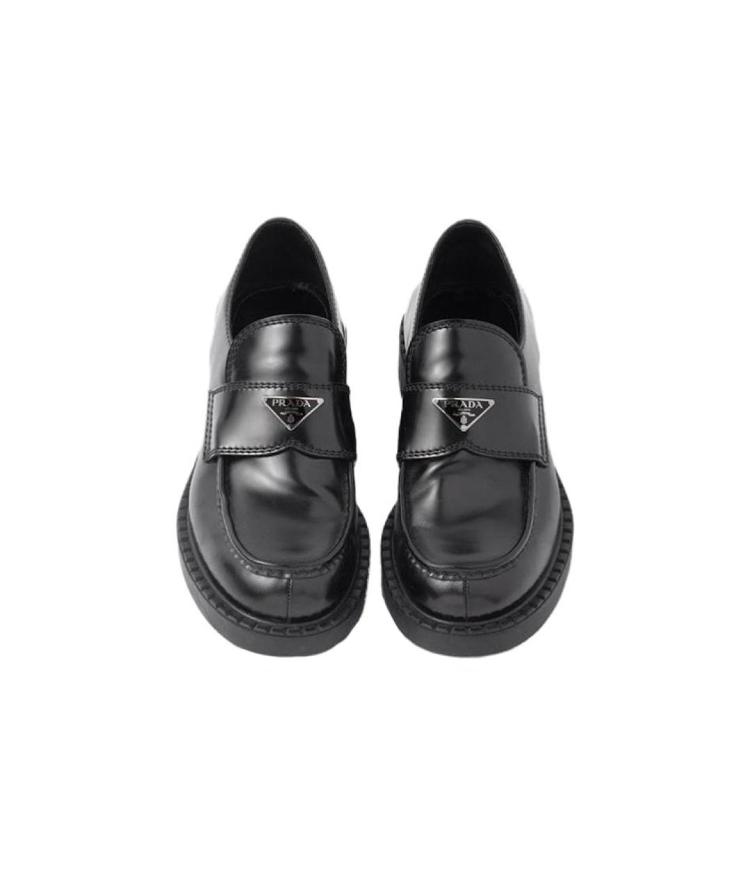PRADA Черные кожаные лоферы, фото 4