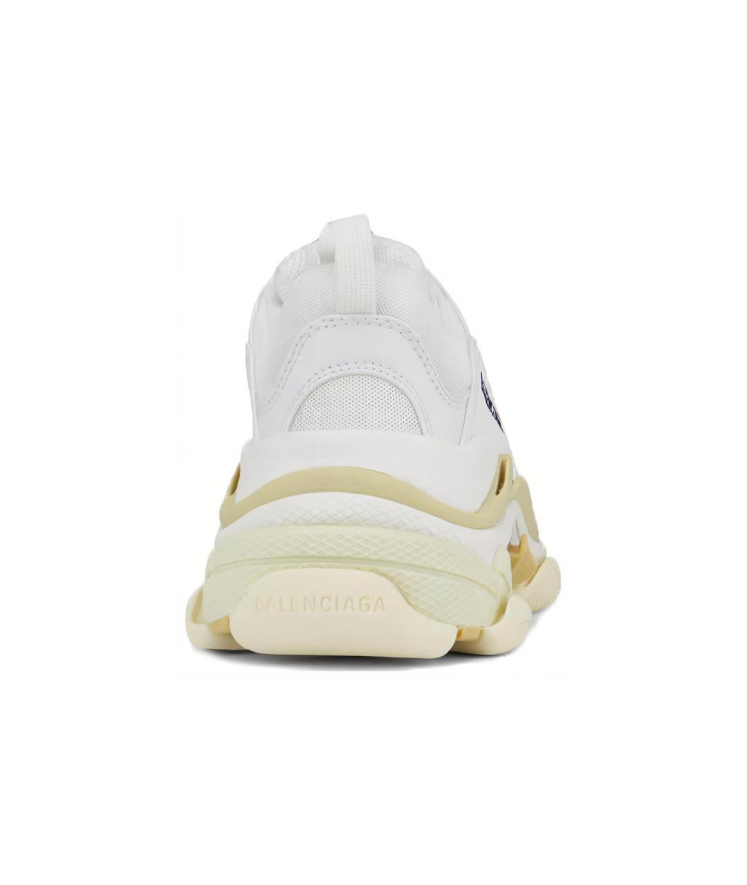 BALENCIAGA Белые кожаные кроссовки, фото 4