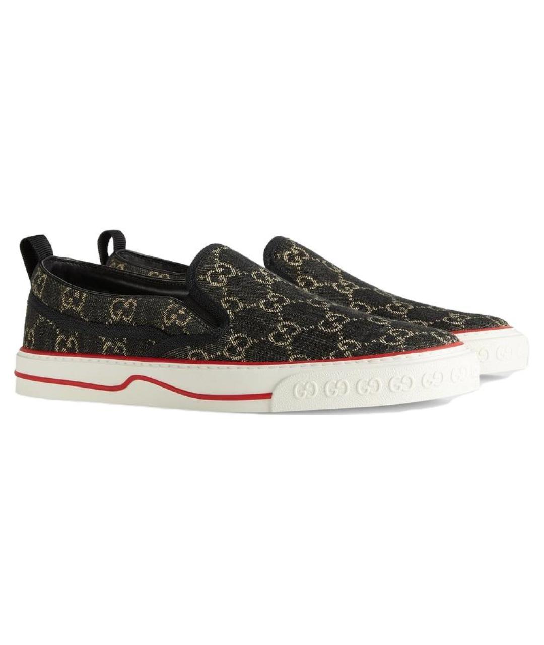 GUCCI Черные слипоны, фото 3