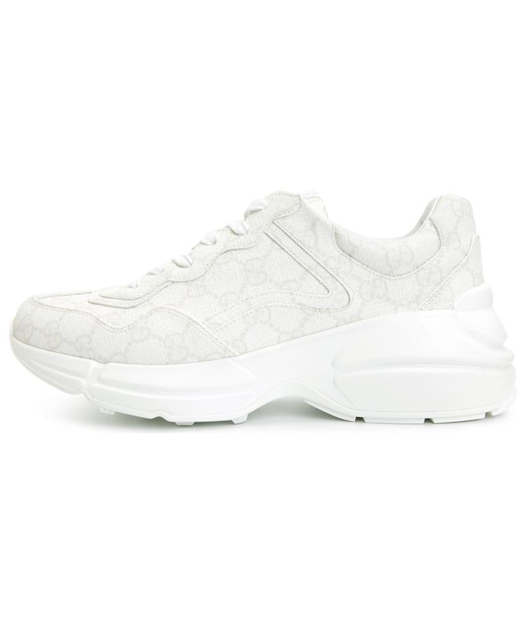 GUCCI Белые низкие кроссовки / кеды, фото 6