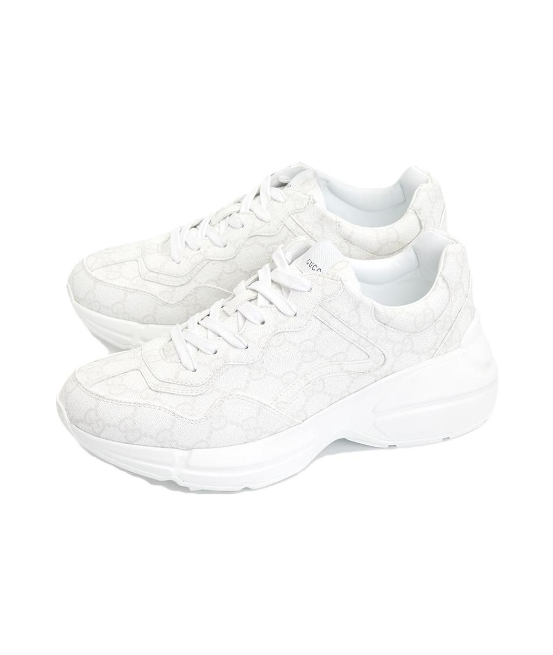 GUCCI Белые низкие кроссовки / кеды, фото 2
