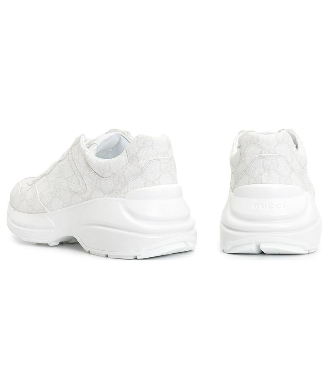 GUCCI Белые низкие кроссовки / кеды, фото 4