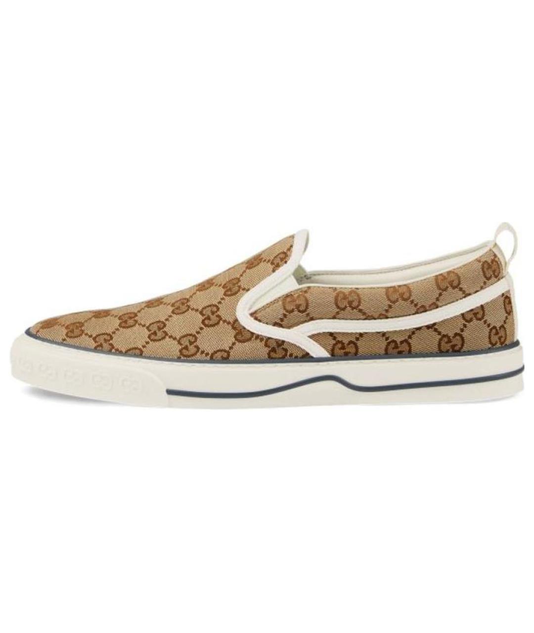 GUCCI Бежевые слипоны, фото 2