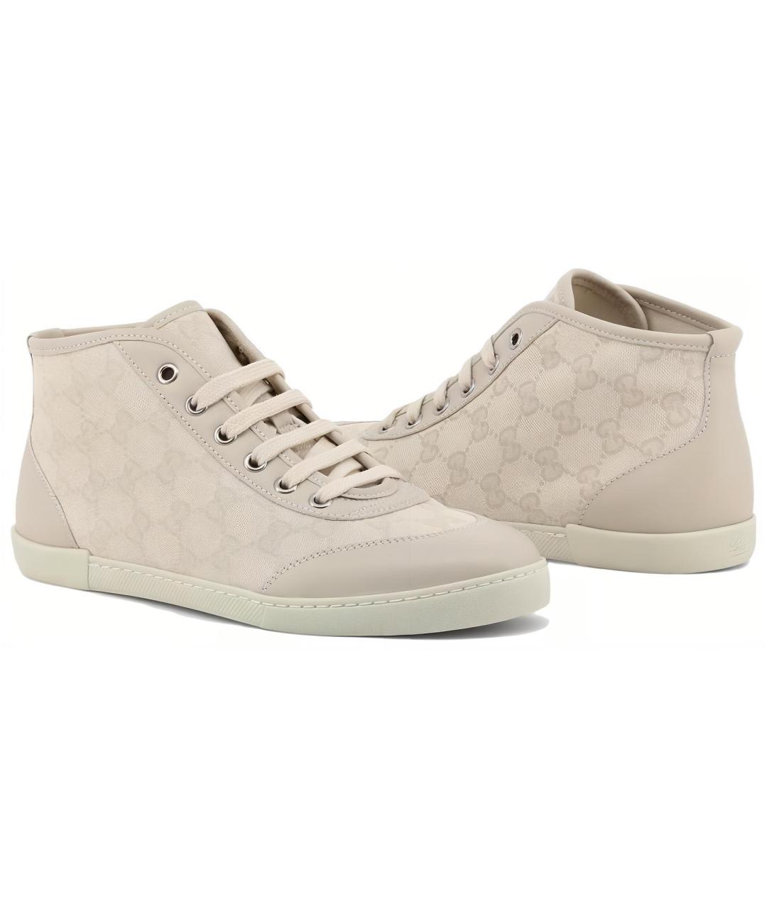 GUCCI Бежевые кеды, фото 3