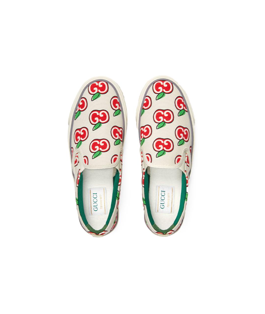 GUCCI Белые слипоны, фото 3