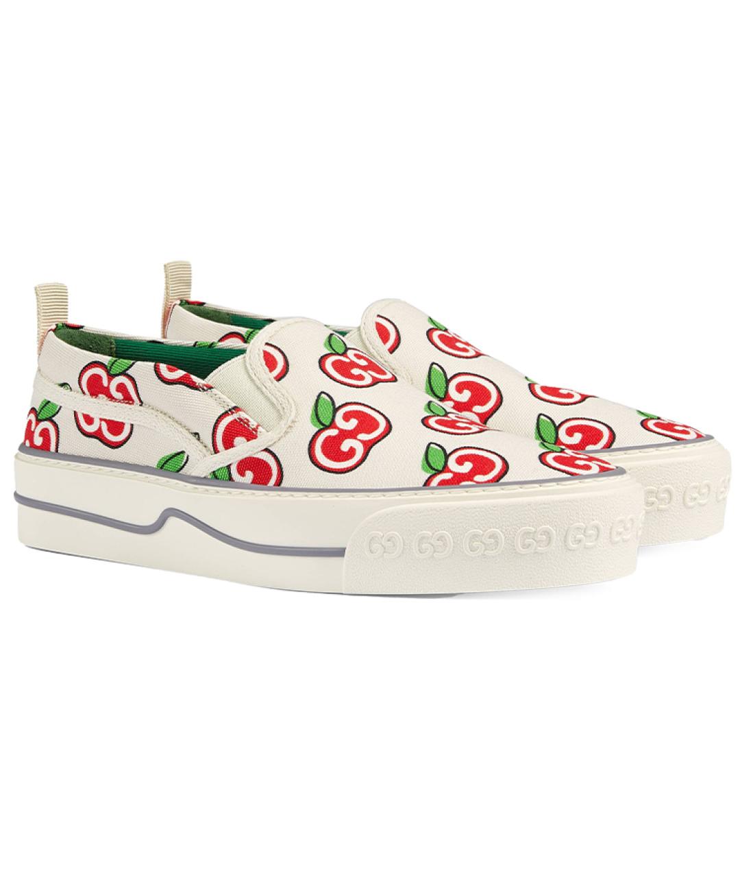 GUCCI Белые слипоны, фото 2