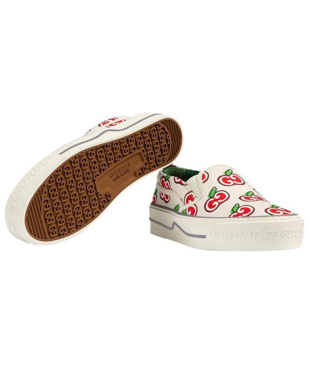 GUCCI Белые слипоны, фото 5