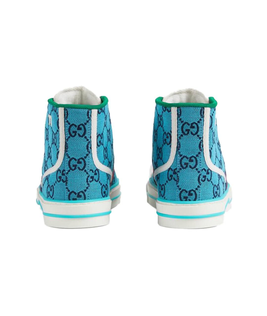 GUCCI Голубые кеды, фото 4