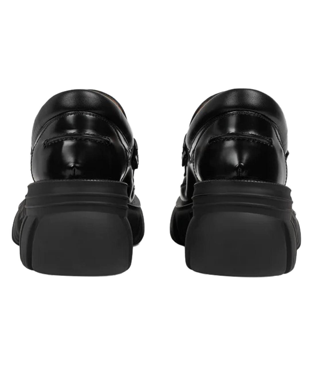 GUCCI Черные лоферы из лакированной кожи, фото 4