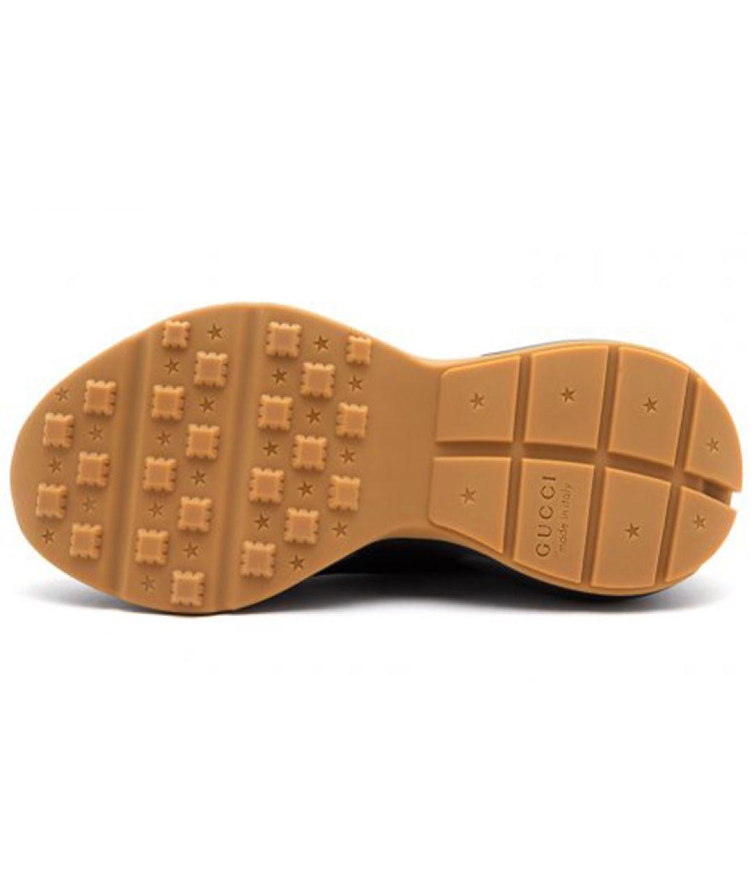 GUCCI Черные низкие кроссовки / кеды, фото 4