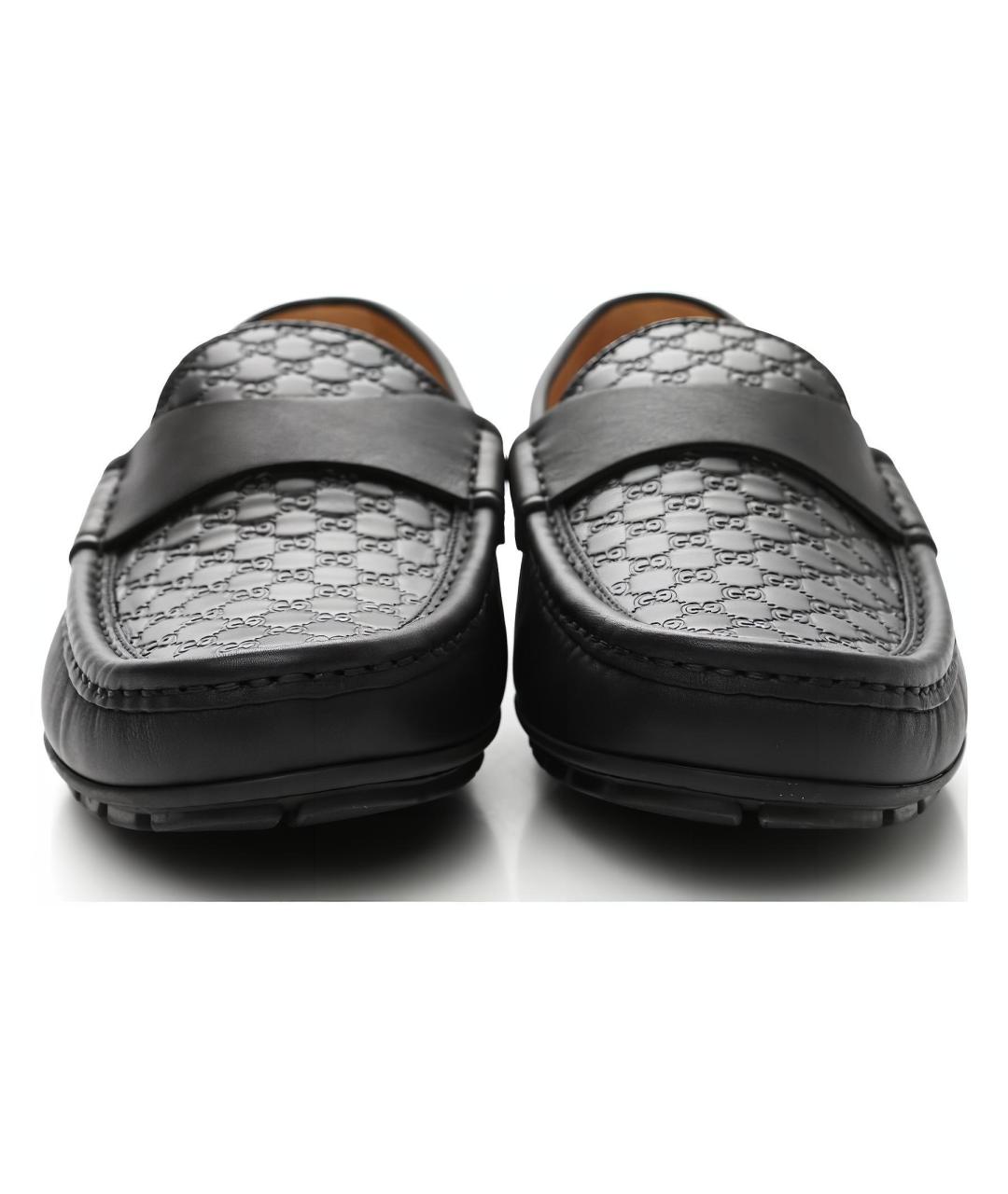 GUCCI Черные кожаные лоферы, фото 3